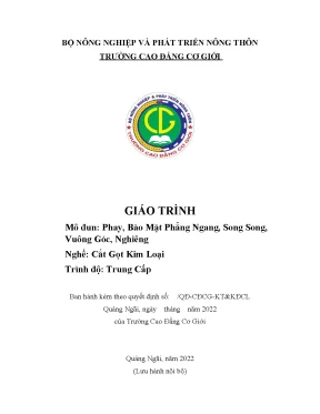 Giáo Trình Phay Bào Mặt Phẳng Ngang, Song Song, Vuông 