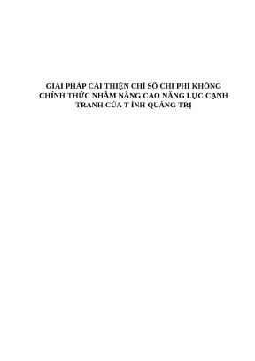 Cải Thiện Chỉ Số Chi Phí Không Chính Thức Để Nâng Cao