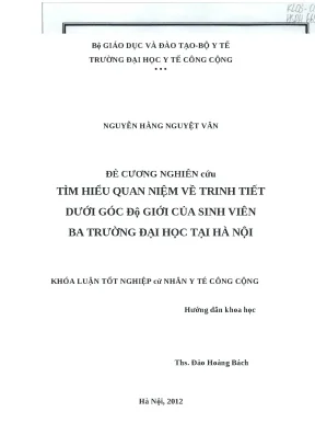 Khám Phá Quan Niệm Trinh Tiết Của Sinh Viên Tại Hà Nội