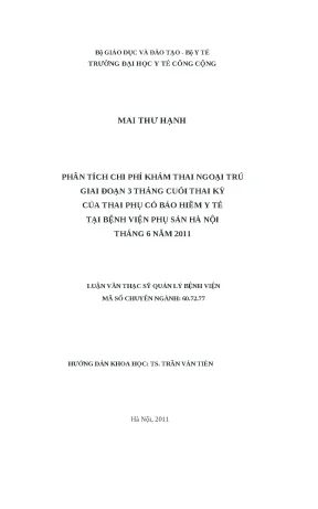 Phân Tích Chi Phí Khám Thai Ngoại Trú Giai Đoạn Cuối