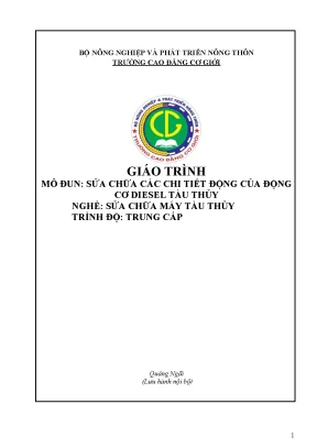 Giáo Trình Sửa Chữa Động Cơ Diesel Tàu Thủy