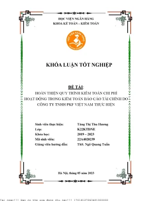 Cải Tiến Quy Trình Kiểm Toán Chi Phí Hoạt Động Tại PKF