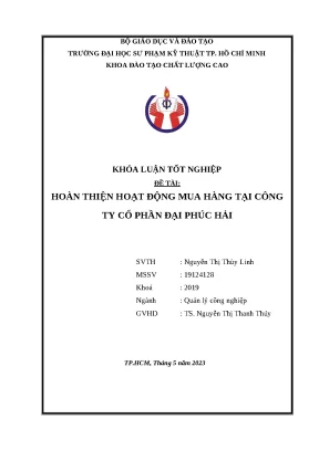 Cải Thiện Hoạt Động Mua Hàng Tại Công Ty Đại Phúc Hải