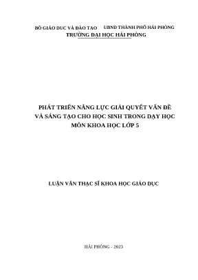 Phát Triển Năng Lực Giải Quyết Vấn Đề và Sáng Tạo cho
