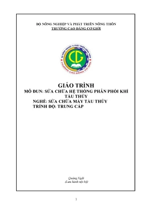 Giáo Trình Sửa Chữa Hệ Thống Phân Phối Khí Tàu Thủy