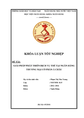 Giải Pháp Phát Triển Dịch Vụ Thẻ Tại Ngân Hàng Thương