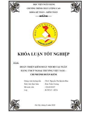 Hoàn Thiện Kiểm Soát Nội Bộ Tại Ngân Hàng TMCP Ngoại