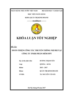 Hoàn thiện công tác truyền thông nội bộ tại FPT Software