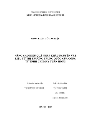 Tối Ưu Nhập Khẩu Nguyên Vật Liệu Từ Trung Quốc Cho Công