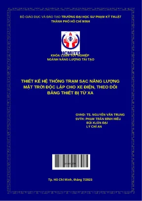 Thiết Kế Trạm Sạc Năng Lượng Mặt Trời Độc Lập Cho Xe Điện