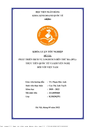 Khuyến nghị phát triển dịch vụ logistics bên thứ ba