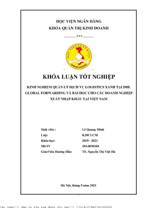 Kinh nghiệm quản lý logistics xanh tại DHL Global