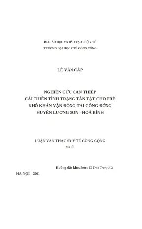 Cải thiện tình trạng tàn tật cho trẻ em khó khăn vận