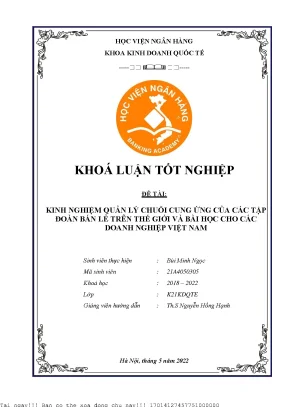 Kinh nghiệm quản lý chuỗi cung ứng từ các tập đoàn bán