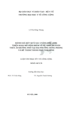 Đánh Giá Kết Quả Triển Khai Mô Hình Vệ Sinh An Toàn Thực