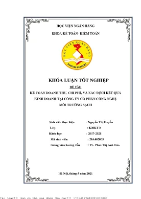Kế Toán Doanh Thu và Chi Phí: Xác Định Kết Quả Kinh