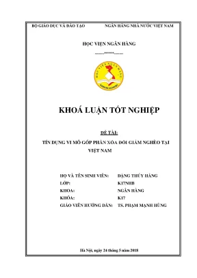 Tín Dụng Vi Mô: Giải Pháp Xóa Đói Giảm Nghèo Tại Việt Nam