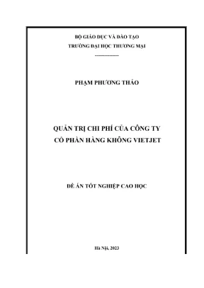 Quản Trị Chi Phí Tại Công Ty Cổ Phần Hàng Không Vietjet: