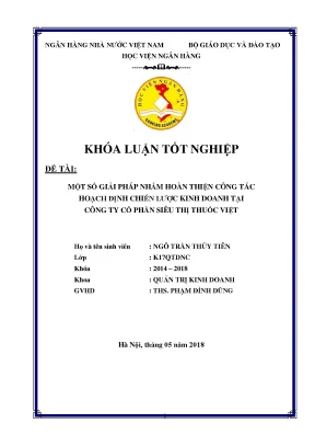 Giải Pháp Hoàn Thiện Công Tác Hoạch Định Chiến Lược Kinh