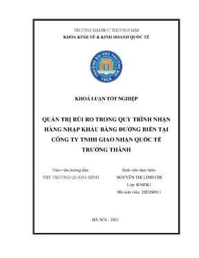 Quản trị rủi ro trong quy trình nhận hàng nhập khẩu bằng