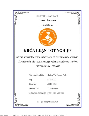 Tác động của chính sách cổ tức đến giá cổ phiếu doanh