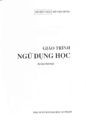 Giáo trình Ngữ dụng học Phần 1 (Bản đầy đủ)