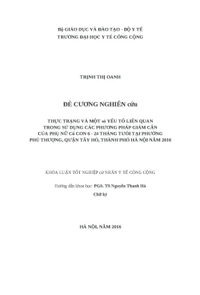 Nghiên cứu thực trạng và yếu tố ảnh hưởng đến phương 