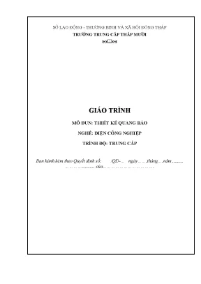 Giáo Trình Thiết Kế Quảng Cáo Led Nghề Điện Công Nghiệp