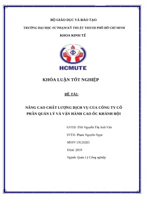 Nâng cao chất lượng dịch vụ tại công ty quản lý cao ốc
