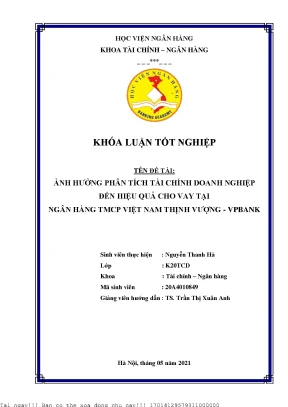 Tác động của Phân tích Tài chính Doanh nghiệp đến Hiệu