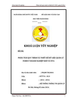 Phân Tích Quy Trình và Thiết Kế CSDL Quản Lý Kho cho