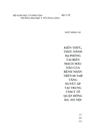 Dự Phòng Tai Biến Mạch Máu Não Cho Bệnh Nhân Tăng Huyết