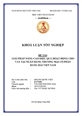 Giải Pháp Nâng Cao Hiệu Quả Hoạt Động Cho Vay Tại Ngân 