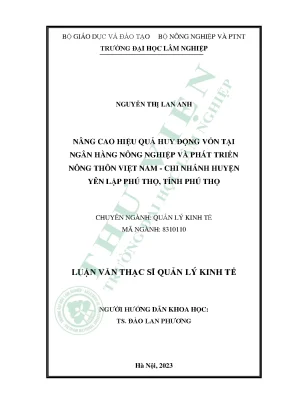 Tăng cường hiệu quả huy động vốn tại Ngân hàng Nông