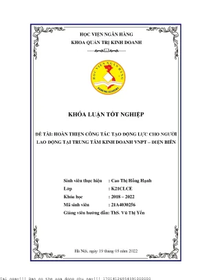 Tạo Động Lực Hiệu Quả Cho Nhân Viên Tại VNPT Điện Biên