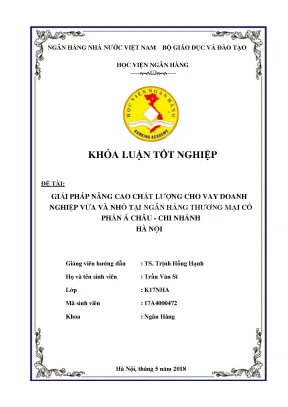 Giải Pháp Nâng Cao Chất Lượng Cho Vay Doanh Nghiệp Vừa