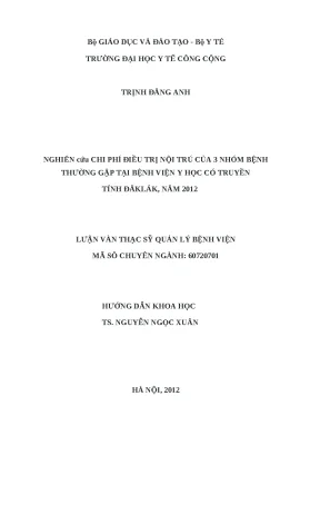 Chi Phí Điều Trị Nội Trú Tại Bệnh Viện Y Học Cổ Truyền:
