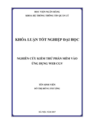 Nghiên Cứu Kiểm Thử Phần Mềm Ứng Dụng Web CGV