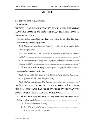 Cải Tiến Kế Toán Bán Hàng Tại Công Ty Nova