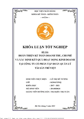 Kế Toán Doanh Thu và Chi Phí: Xác Định Kết Quả Kinh