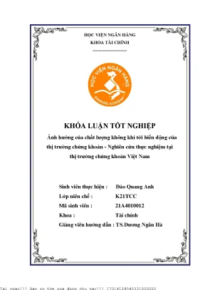 Chất lượng không khí và tác động đến thị trường chứng