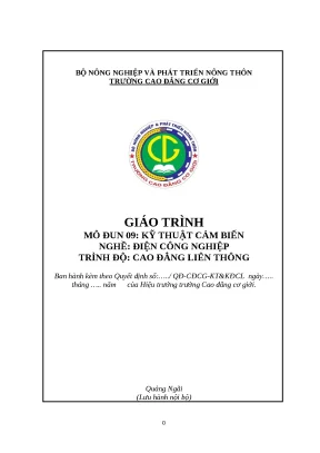 Giáo Trình Kỹ Thuật Cảm Biến Nghề Điện Công Nghiệp