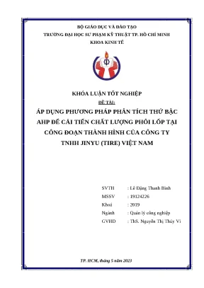Cải Tiến Chất Lượng Phôi Lốp Tại Công Ty TNHH Jinyu Tire