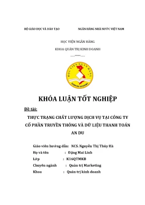 Nâng Cao Chất Lượng Dịch Vụ Tại Công Ty Cổ Phần Truyền