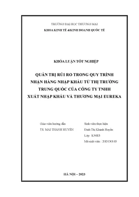Quản Trị Rủi Ro Nhập Khẩu Từ Trung Quốc: Giải Pháp Cho