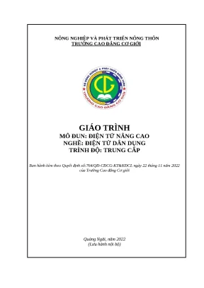 Giáo Trình Điện Tử Nâng Cao Dành Cho Học Viên Trung Cấp