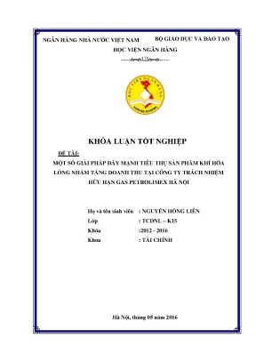 Giải Pháp Tăng Doanh Thu Tiêu Thụ Sản Phẩm Khí Hóa Lỏng