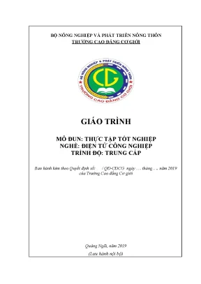 Giáo Trình Thực Tập Tốt Nghiệp Nghề Điện Tử Công Nghiệp 2022