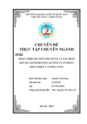 Cải Tiến Kế Toán Bán Hàng và Kết Quả Kinh Doanh tại Công