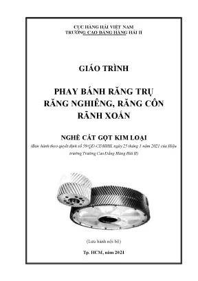 Giáo Trình Phay Bánh Răng Trụ Răng Nghiêng và Rãnh Xoắn